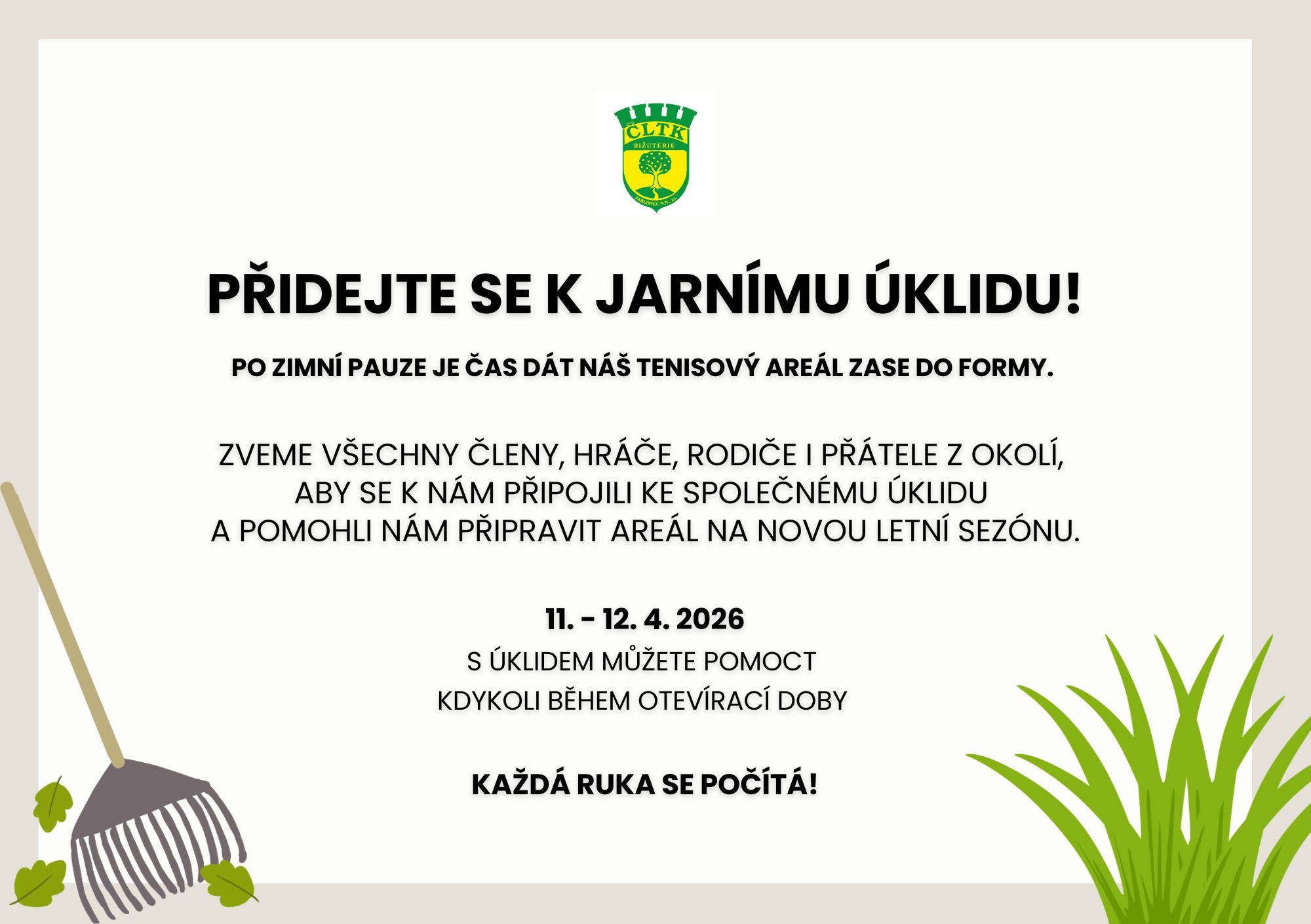 Začínáme s přípravou areálu na letní sezónu – přidejte se k nám!